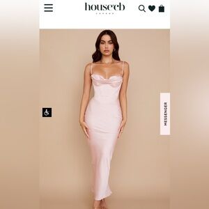 House of CB Blush Pink Corset Maxi Dress